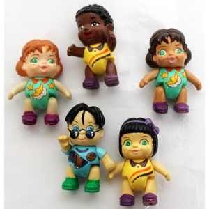 VTG 1991 New Ray Novelty Dolls Lot Baby Articulated Girls Boys Skate Sun Summer